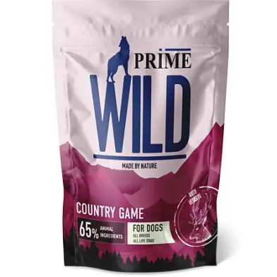 Prime Wild Grain Free Country Game сухой беззерновой корм для щенков и собак всех пород с уткой и олениной