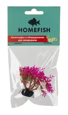 HOMEFISH Риччия розовая растение для аквариума пластиковое с грузом