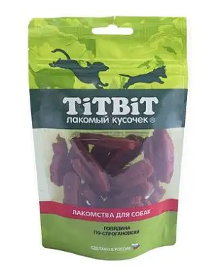 TiTBiT Золотая коллекция лакомство для собак говядина по-строгановски 