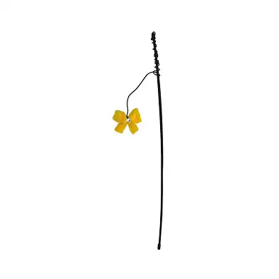 ZOOexpress удочка для кошек пластиковая с бантом плюшевым и бубенчиком