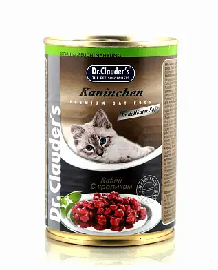 Dr. Clauder консервы для взрослых кошек с кроликом
